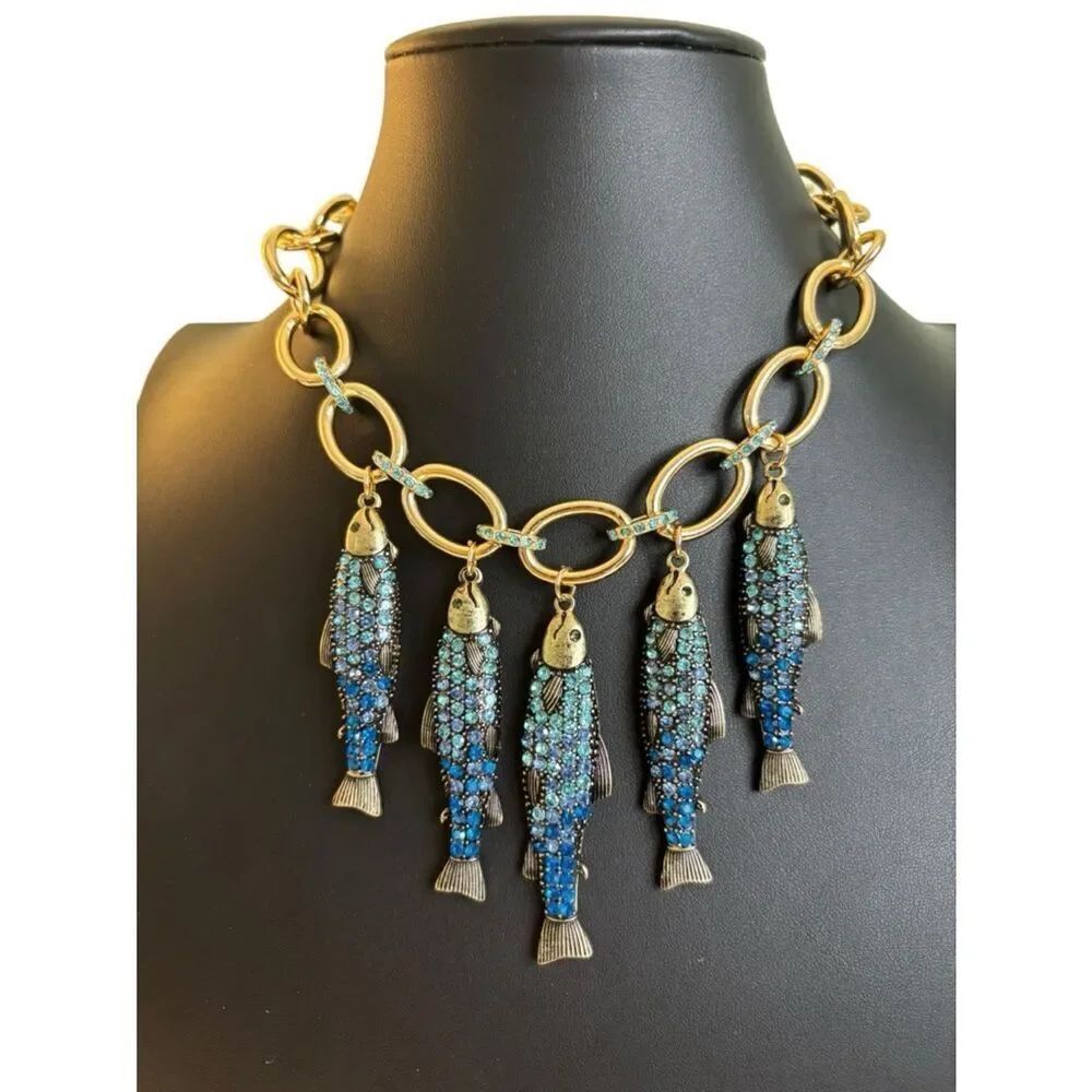 Gorgeous Betsey Johnson Jeweled Necklace from her Mermaid Jewels Collection.